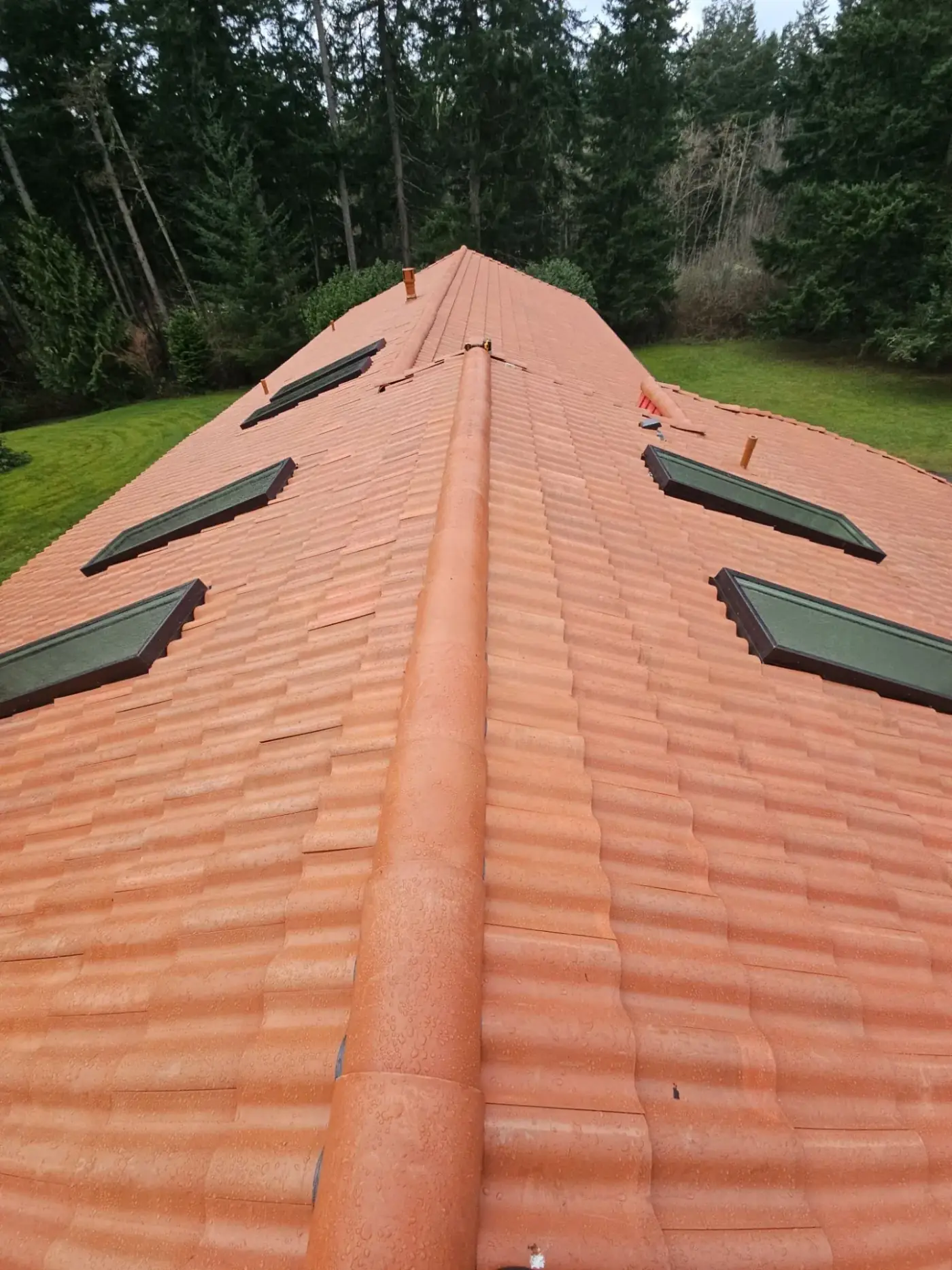 Dean Residence, Camano Island, Brava composite Spanish tile in Antique Clay